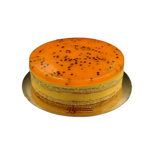 Mango & Passion Fruit Curd Cake